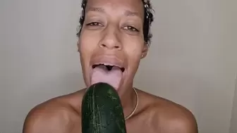 Wrapping my huge mouth around zuccini