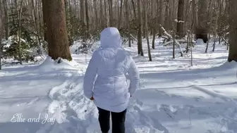 Snowy Day Outdoor Blowjob