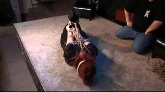 Casting of a new Bondage Model Live in Public for the sexy Redhead - Full Clip mp4