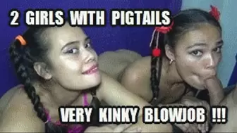 PIGTAIL GIRLS BLOWJOB 220706B 2 GIRLS SARAI + VIOLET REAL STEPSISTERS VERY CRAZY KINKY BLOWJOB WITH CUTE PIGTAILS HD WMV