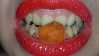 destroying gummy bears with my wonderful teeth