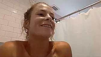 **VR 360** Teased In The Bathroom By Sexy Giantess Nathalia & Nikki Brooks