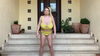 Teasing you and bouncing my huge boobs
