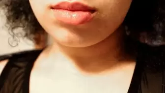 red lip gloss kisses