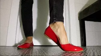 Red sexy ballet flats near to you