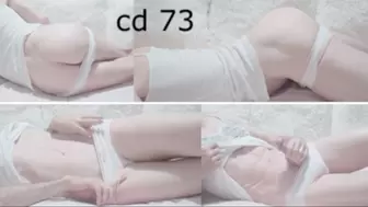 Heteroflexible K crossdressing 73: slender fit older hung transvestite white panties and top