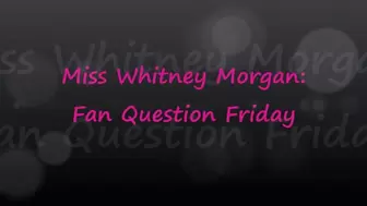 Miss Whitney Morgan: Another Fan Question Friday - Barefoot