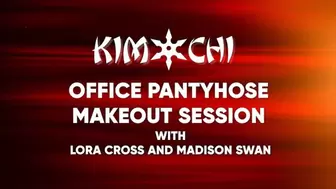 Office Pantyhose Makeout Session with Lora Cross and Madison Swan - WMV