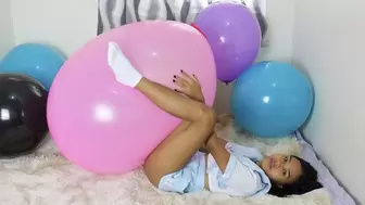 Sexy Schoolgirl Camylle Teases The Teacher By Hugging Kissing And Licking His Balloon