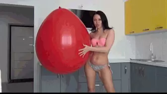 Angry Lory burst a huge inflatable balloon ab
