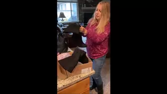 Deb Tries on Her New Black Sugar Stealth Stiletto Spiked Heel Boots For the First Time & Shows Them Off While Relaxing in Them (12-1-2020)