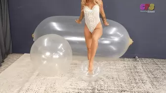 Chelsea Walks On and Pops Large, Clear Balloons 4K (3840x2160)