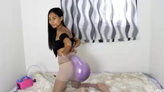Sexy Camylle Does Balloon Butt Stuffing And Popping