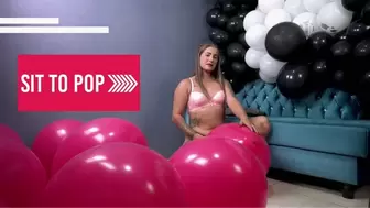 Monica Sit Pop Pink 16" Balloons