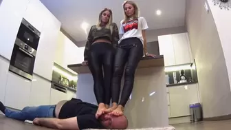 CECILIA And GEORGINA - Blond Bond - MERCILESS Foot Domination And Trampling (MOSTLY POV)
