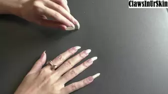 10 mins nails scratching leather chair