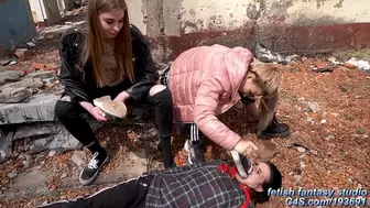 Lick the dirt off our shoes and yours, bitch! (HD 720p MP4)