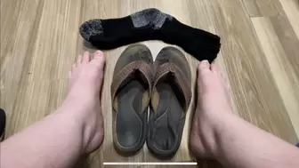 Stinky Shoes Socks And Big Bare Feet Display