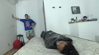 TOTALLY TIED IN THE PLASTIC BAG AND WITH HIS FACE BURIED IN MY HARD ASS - BY TCHUCK RAYOX B - CLIP 1 IN FULL HD