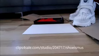 Shoeprint on canvas