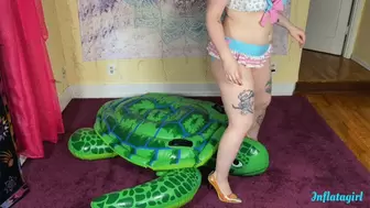 Pop and Destruction of Inflatable Turtle