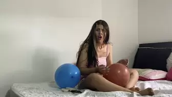 I found my stepdaughter playing with balloons