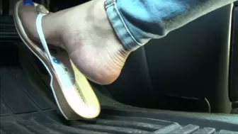 Emi white flip flops
