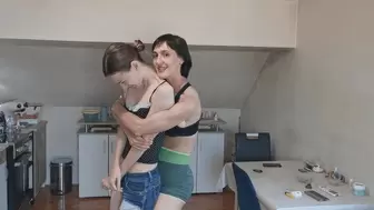 The hug of a strong woman