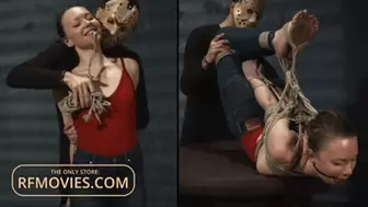 Dina is slowly loosing control - Hogtie for sensual barefoot beauty (FULL HD MP4)