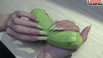 look, I remove the skin from zucchini by scratching deep and hard with my nails