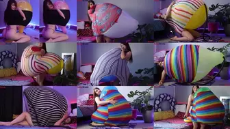 July 2022 Balloon Stuffing and Popping Compilation