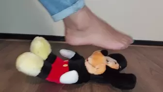 Sandra is crushing a lot of disney characters while being barefoot PART 1