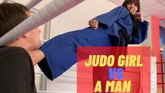 Judo girl dominates a man