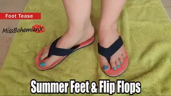 Summer Feet and Flip Flops - Foot Fetish - Toe Spreading - MissBohemianX - SD MP4