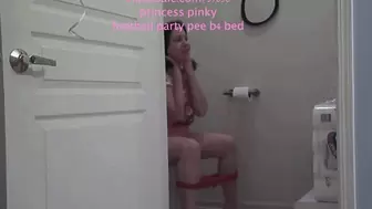 FOR THE FOOTBALL LOVERS PRINCESS PINKY CELEBRATES SUPERBOWL SUNDAY FUNDAY TOILET PEE AND MORE CUTENESS