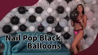 Popping Black Balloons By Brunna - 4K