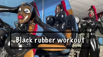 Black rubber workout