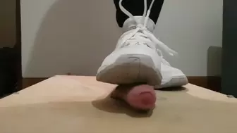 Cock Crush Cum Hard with Sport Shoes