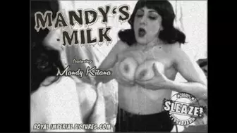 Sexy pinup squirts milk from big tits