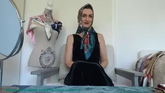 In the Satin Shawl Fitting Studio: 5 new headscarves and neckerchiefs PART 2
