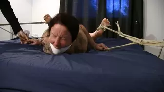 The Spain Files - Elbows Crushing Rope Hogtie Variation Challenge for TattoeDMomo - Part 2 mp4 HD