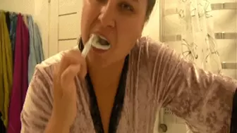 morning brushing teeth