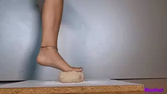 Bare Feet Dough Crush - 4K MP4