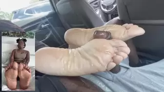Foot Fucking Sole Slapping Backseat Action
