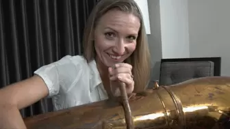 Alina Practices to Annoy Her Neighbors by Blowing Her Tuba! (MP4 - 1080p)
