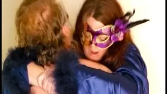 Ms Lady Lust slips on her glamourous satin robe and fucks a stranger