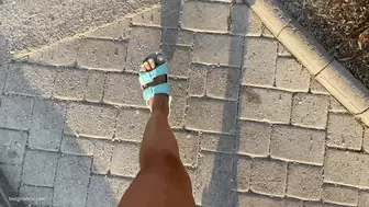 KIRA RUNNING AWAY FROM HER STALKER IN SANDALS LOST SHOE - MP4 HD