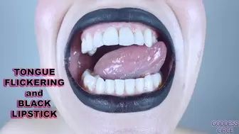 TONGUE FLICKERING AND BLACK LIPSTICK (Video request)