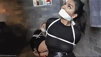 Latina & Ellie in: But, What Were They Planning?: "Mmmpphhing" Secret Agent Babes Struggle Passionately Behind the Locked Door! (Dual Scenes) (WMV)