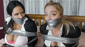 Daisy & Roxxy in: Surprisingly Defiant, Super-Feisty Babes Swiftly Shock-Wrapped & Face-Gagged Before Sinister Truths Can Emerge! (WMV)